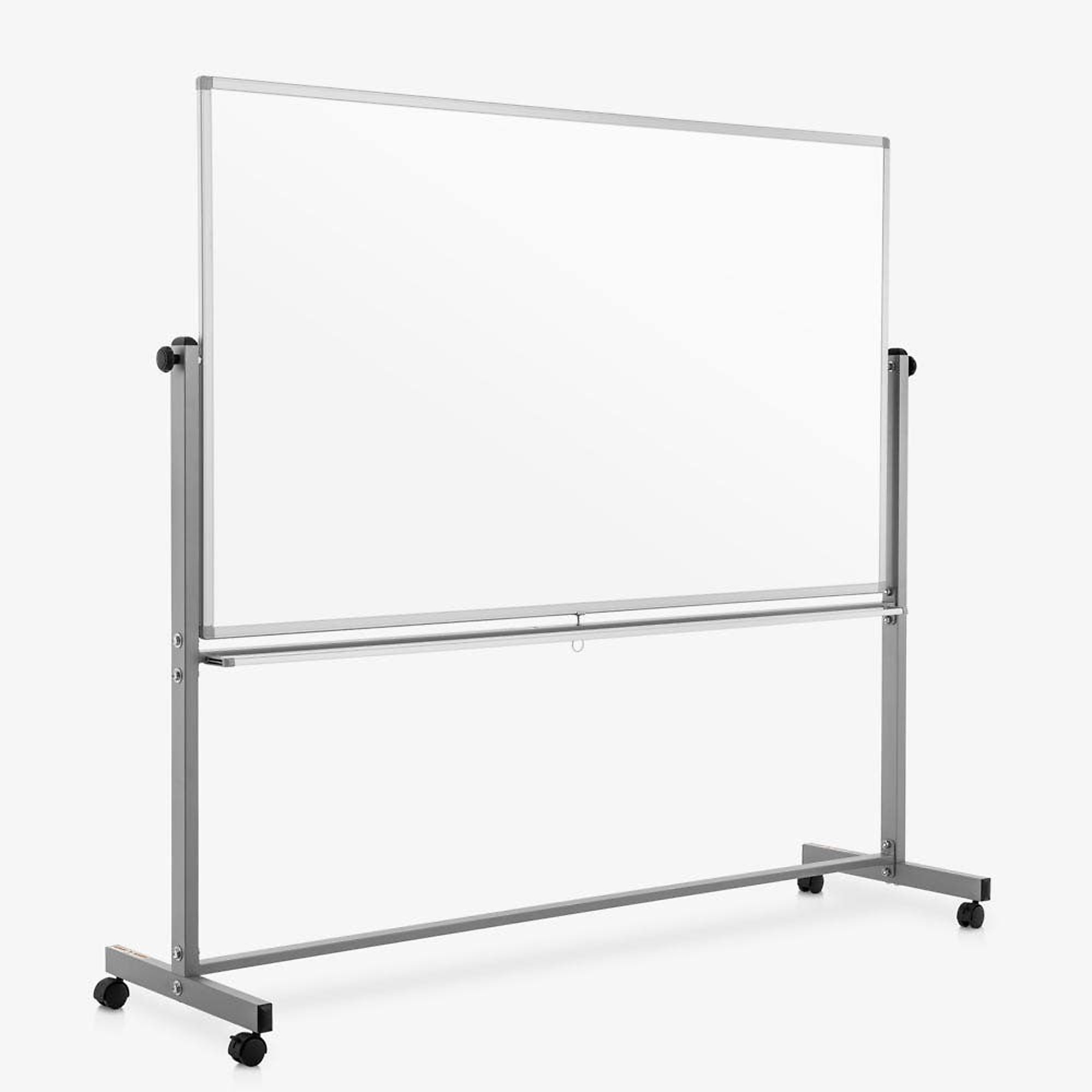 Luxor Porcelain Mobile Dry Erase Whiteboard — 72in. x 40in., Magnetic, Ghosting-Resistant, Model# DEMW002